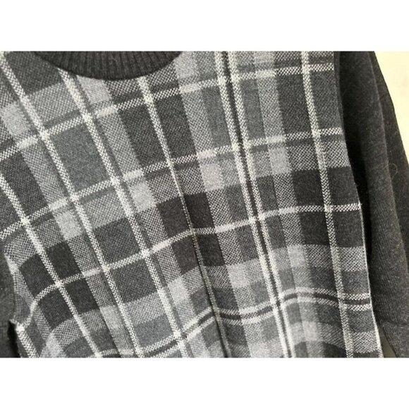 Mens Mackintosh London Black & Gray Plaid Wool Sweater Size M - Picture 3 of 9